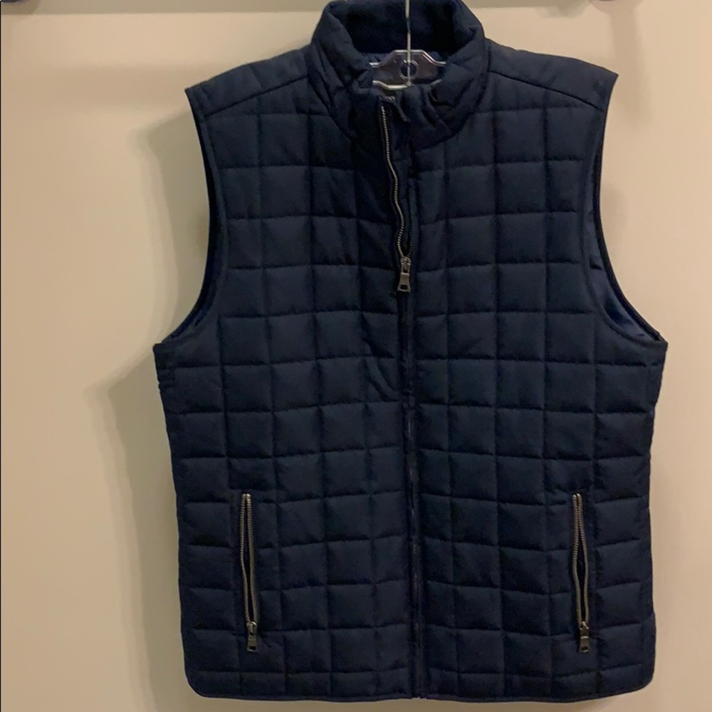 Quilted navy vest